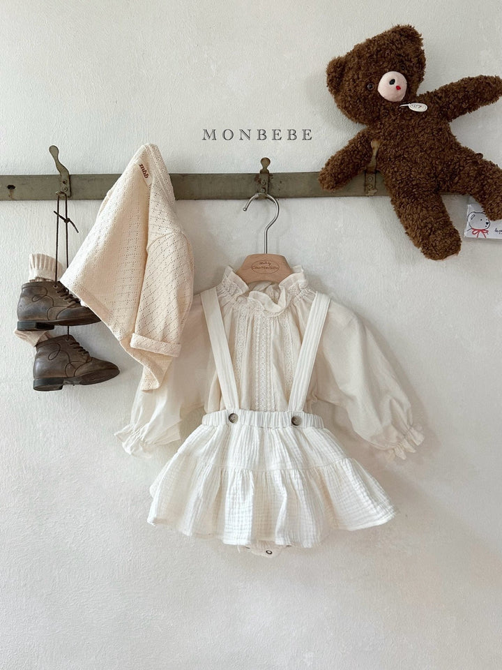 【予約】monbebe / (kids) Chloe Lace Blouse