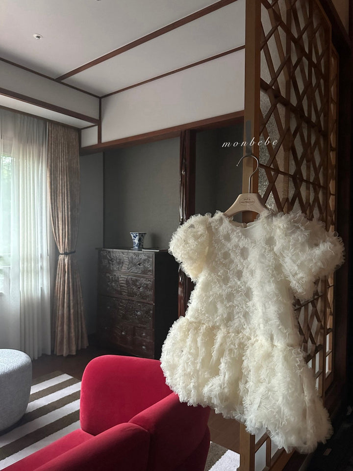 【新作 11/12予約受付開始】monbebe / Blanc Shasha dress