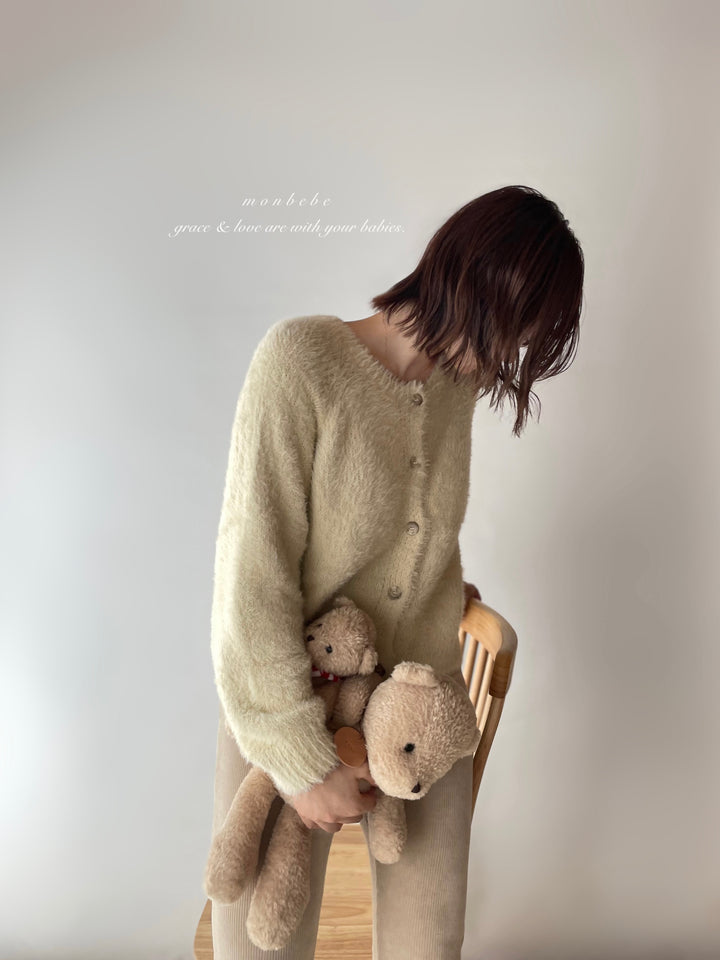 【予約】 monbebe /Teddy cardigan  (mom)