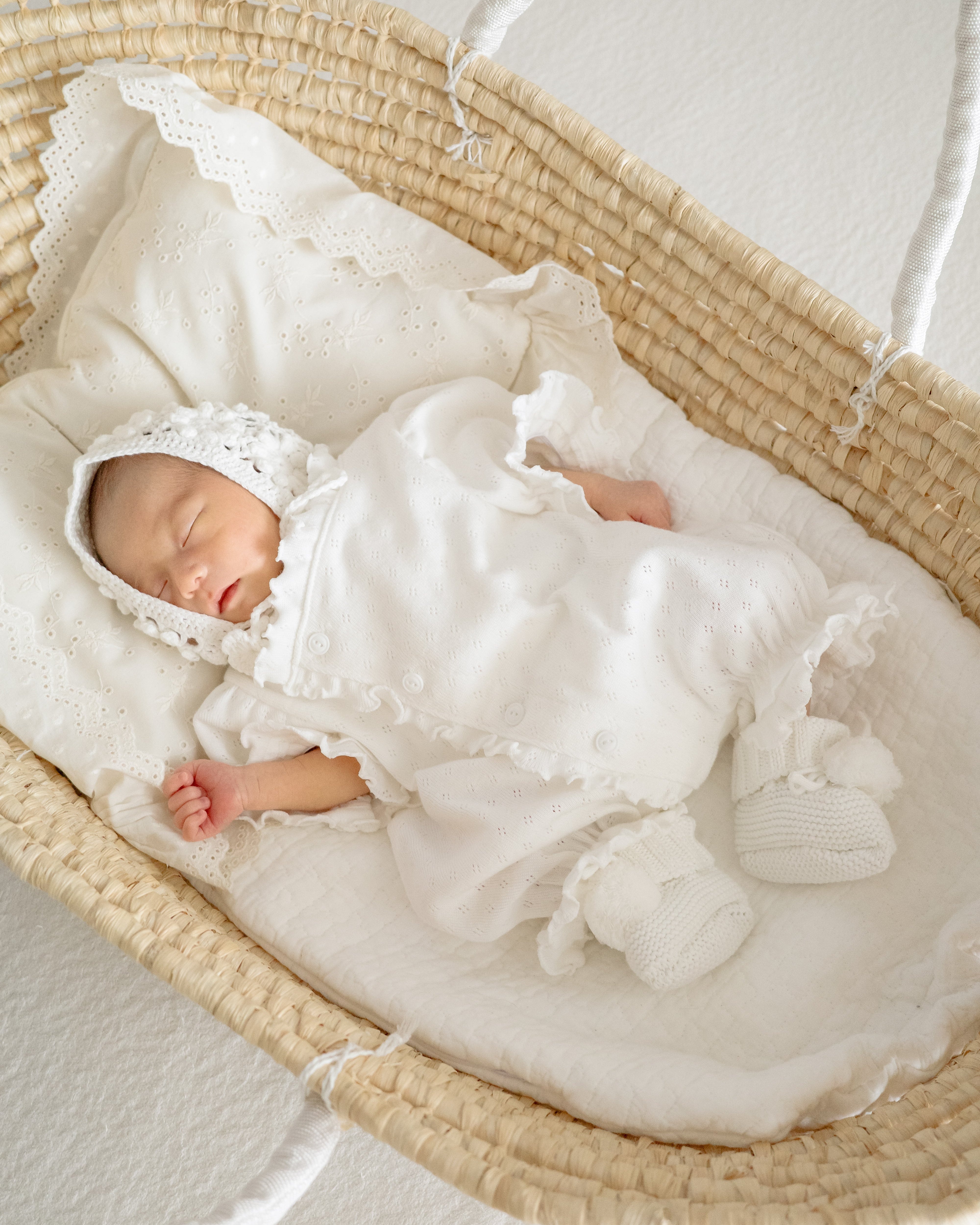 ciel de bebe　退院着＆ボンネット　セット　半袖 2025秋 新作退院着 – ciel de bébé