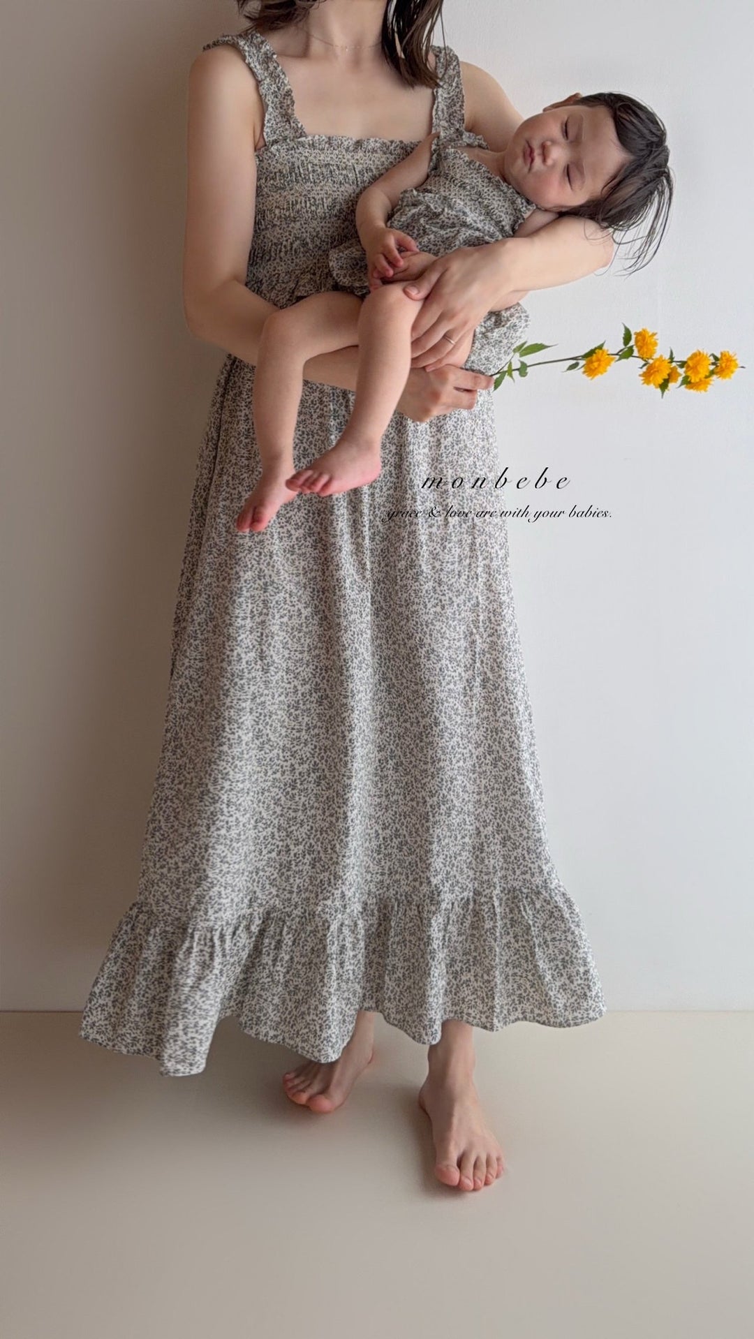 【予約】 monbebe / Smock dress (mom)