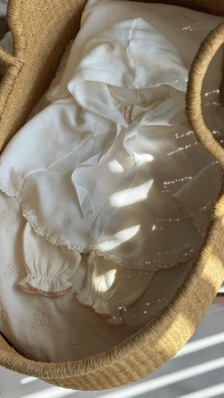 【11/17 再入荷】 monbebe / waffle frill poncho