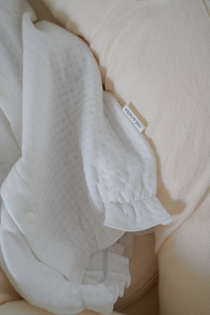 【即納】 bébé/ (長袖) Milky Organic Quilt Dressall