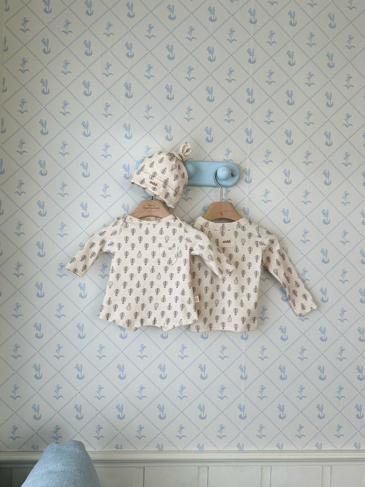 【予約】monbebe / Air Balloon Suit & Bonnet Set