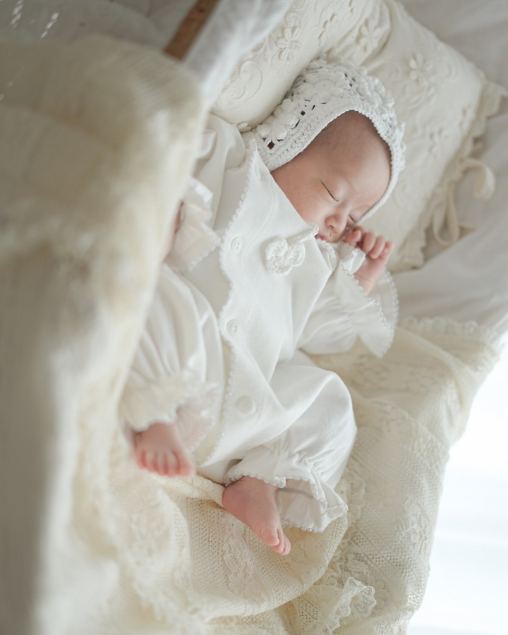 【silver】bébé/ (長袖) Picot glory suit