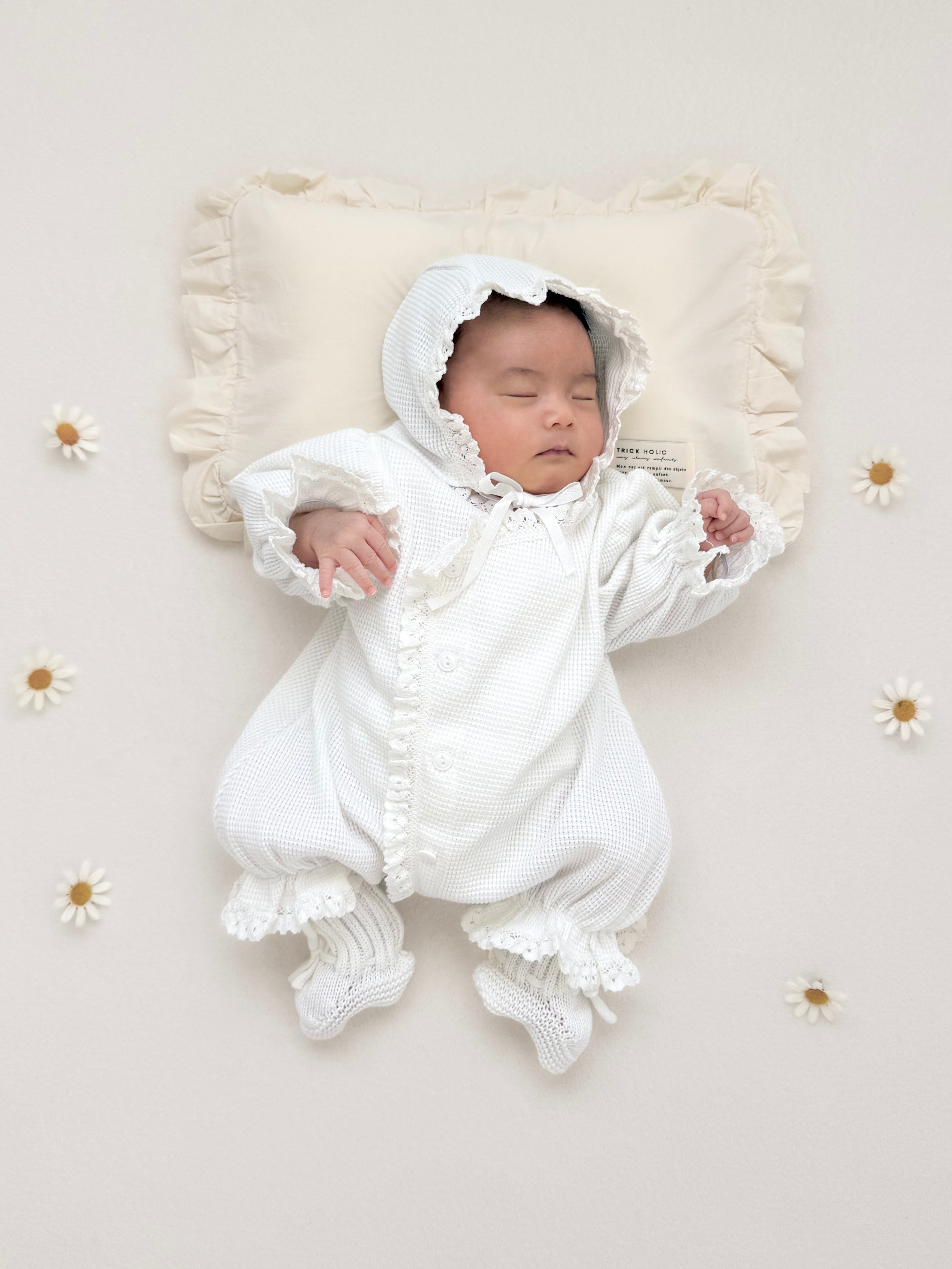 ciel de bebe＊waffle glory suit＊ボンネット付 bébé / (長袖) waffle glory suit – ciel de bébé