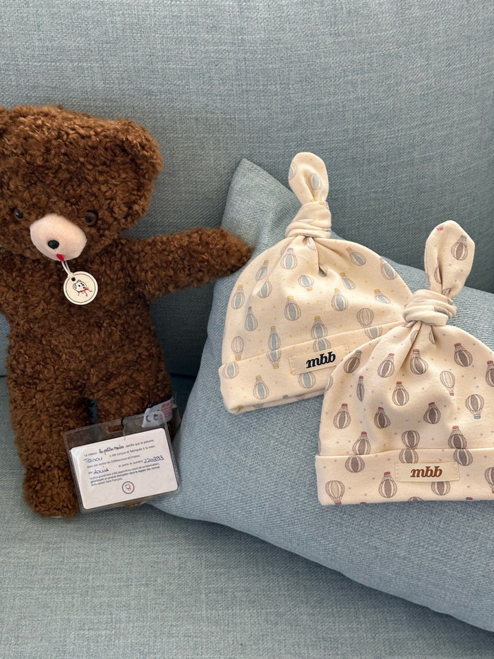 【予約】monbebe / Air Balloon Suit & Bonnet Set
