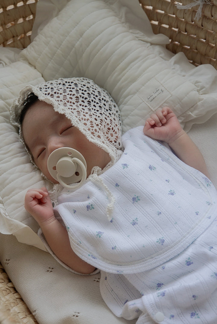 1gram  / Ribbed baby romper (bib set)