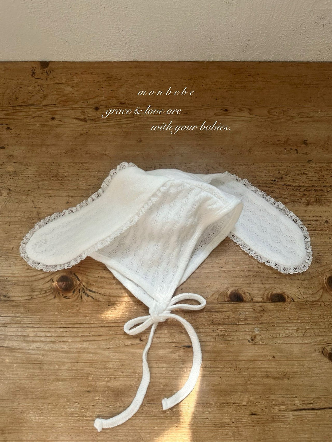 【monbebe夏新作】monbebe / Bunny Knit Balloon Suit (Bonnet set)