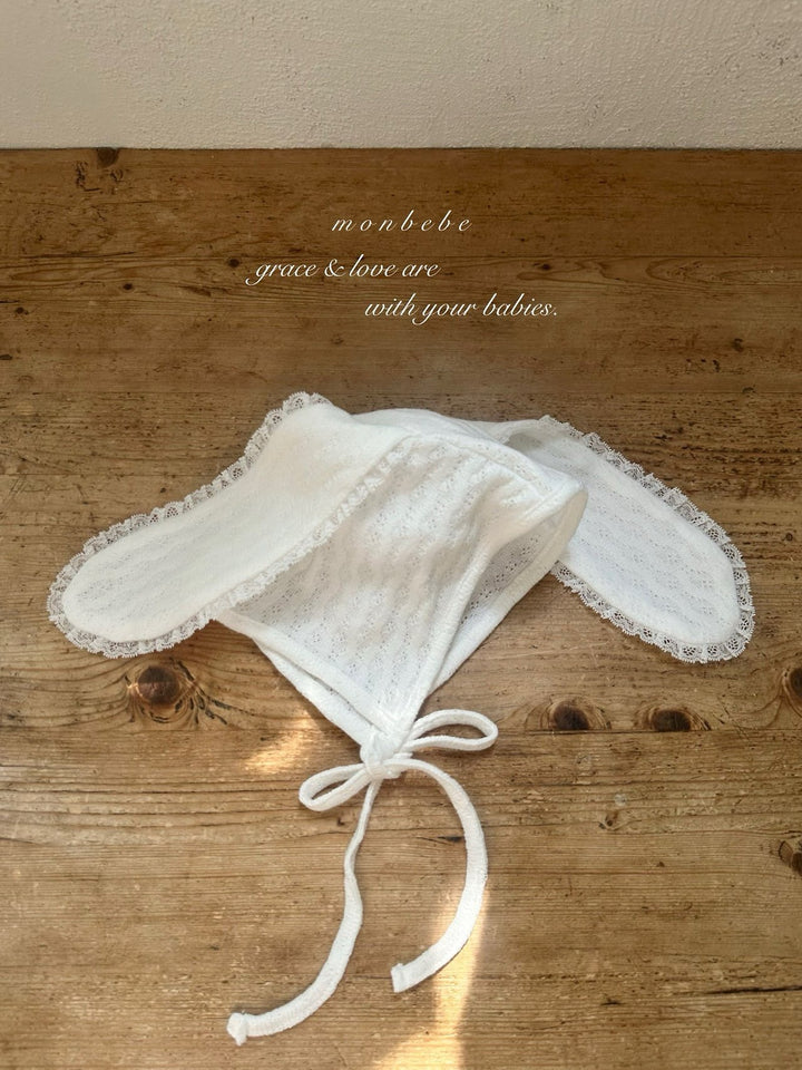 【monbebe夏新作】monbebe / Bunny Knit Balloon Suit (Bonnet set)