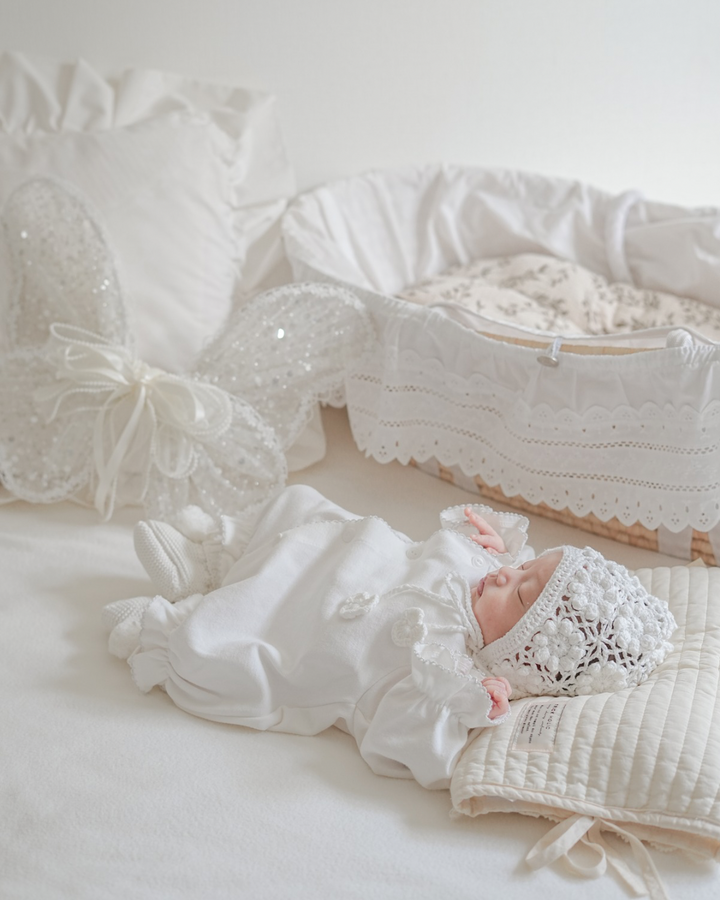 【silver】bébé/ (長袖) Picot glory suit