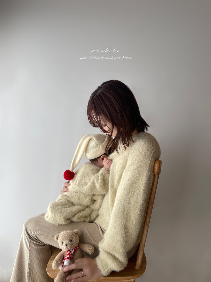 【予約】 monbebe /Teddy cardigan  (mom)