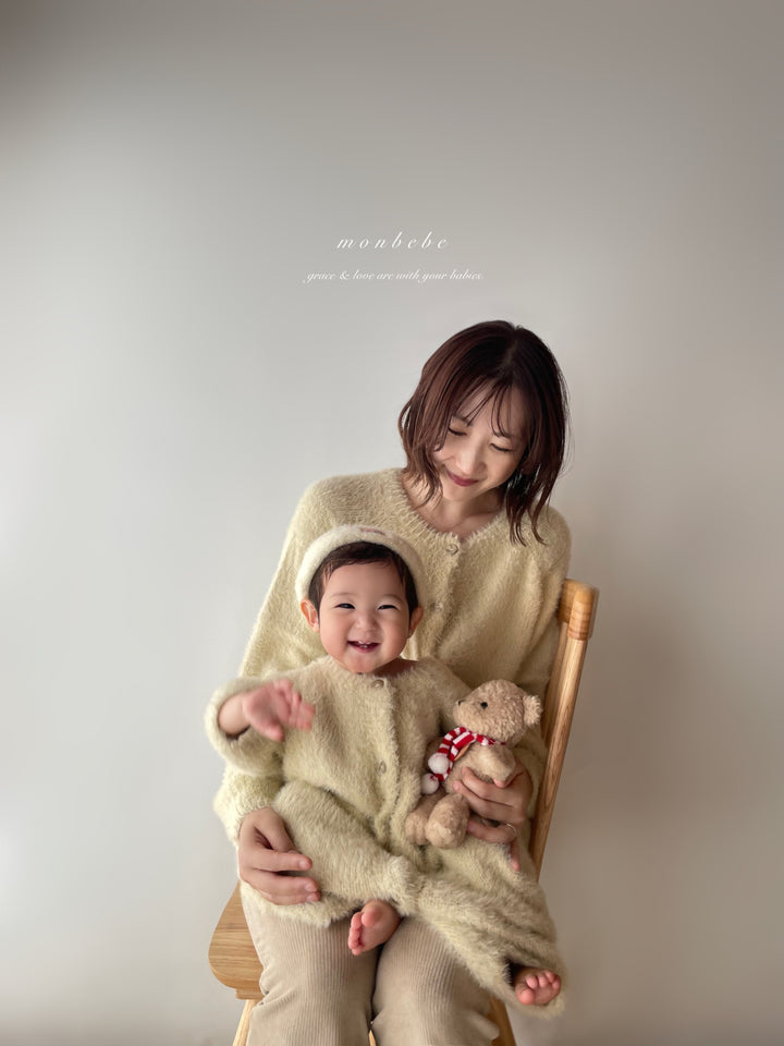 【予約】 monbebe /Teddy cardigan  (mom)