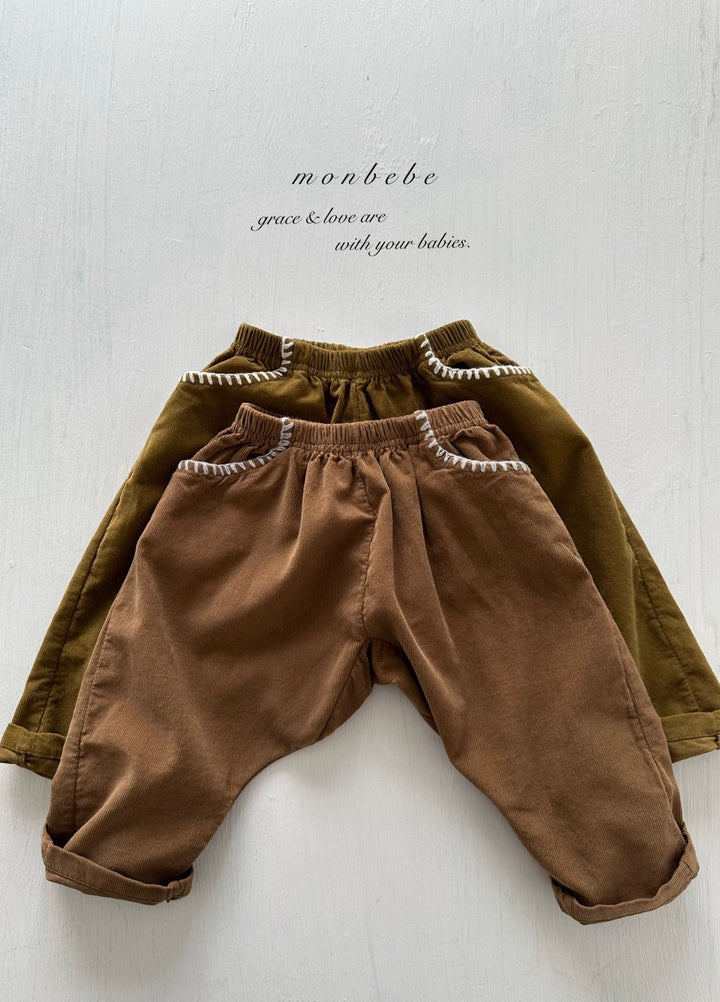【新作:10/27以降発送】 monbebe / Louis melo pants