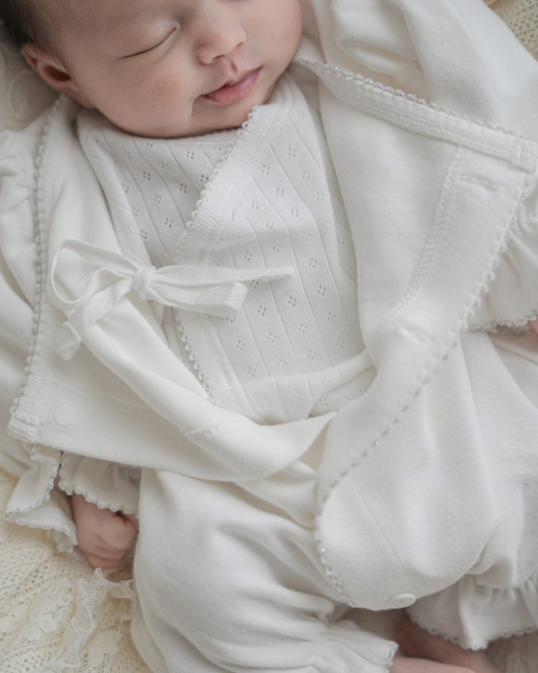 【silver】bébé/ (長袖) Picot glory suit