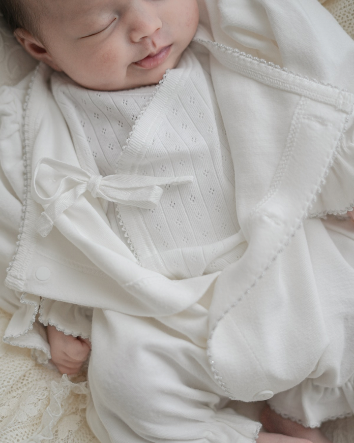 【silver】bébé/ (長袖) Picot glory suit