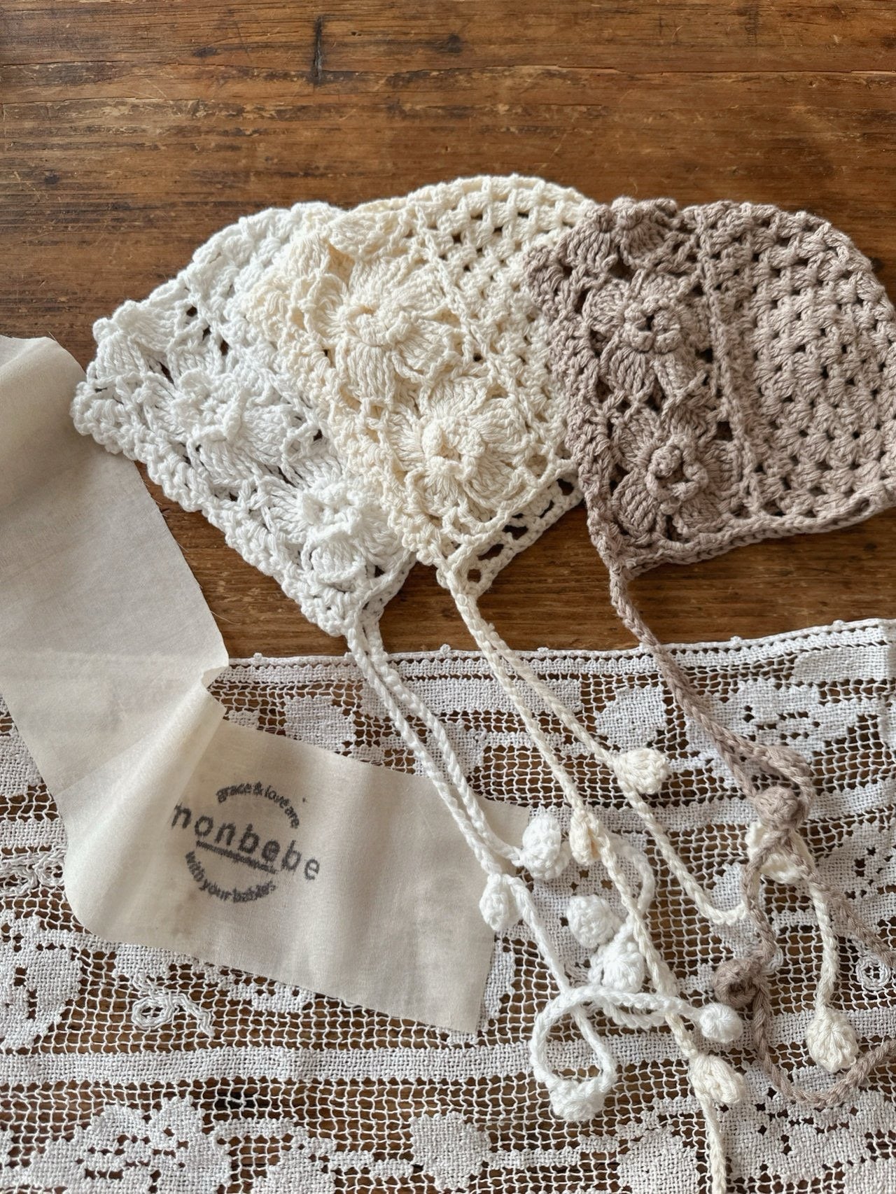 シュエット リュバン　ジョルゼットのボンネット(シエルブルー） シュエット リュバン ジョルゼットのボンネット(シエルブルー