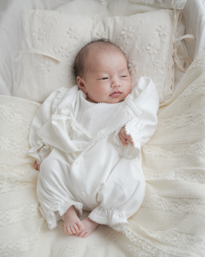 【silver】bébé/ (長袖) Picot glory suit