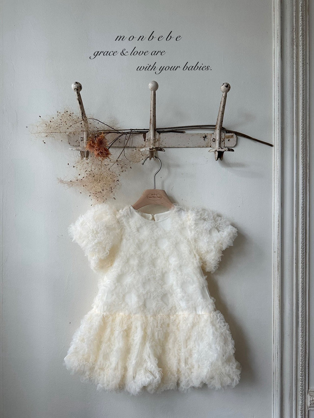 【新作 11/12予約受付開始】monbebe / Blanc Shasha dress