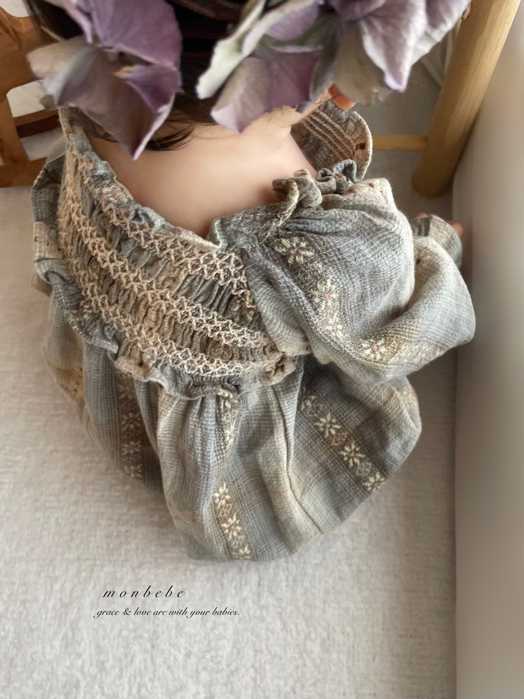 monbebe / Lara check smock suit