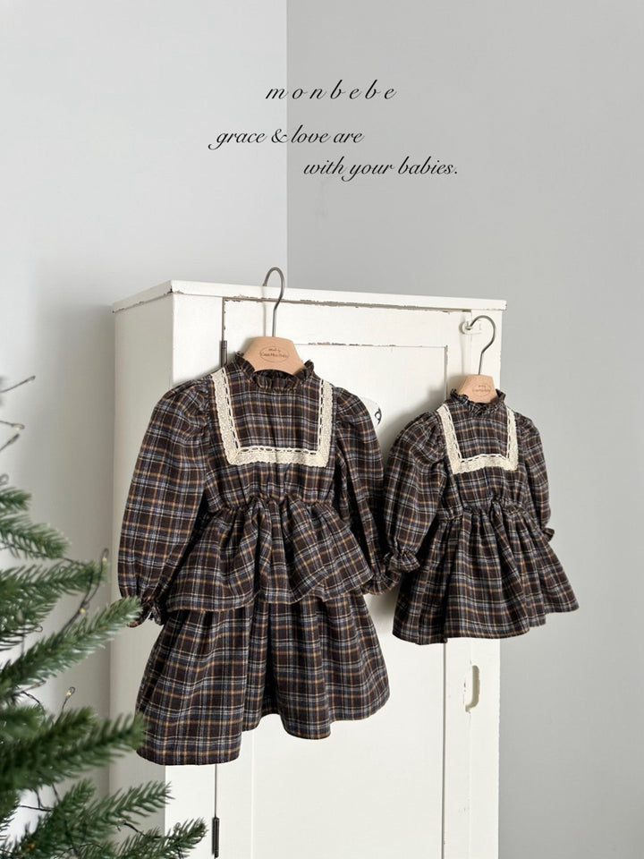 【新作 11/12発売 】monbebe / Lope Check suit