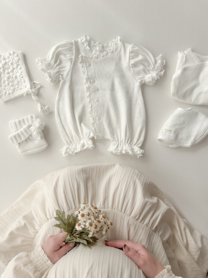 【2026夏新作】bébé / (半袖) whipped frill suit