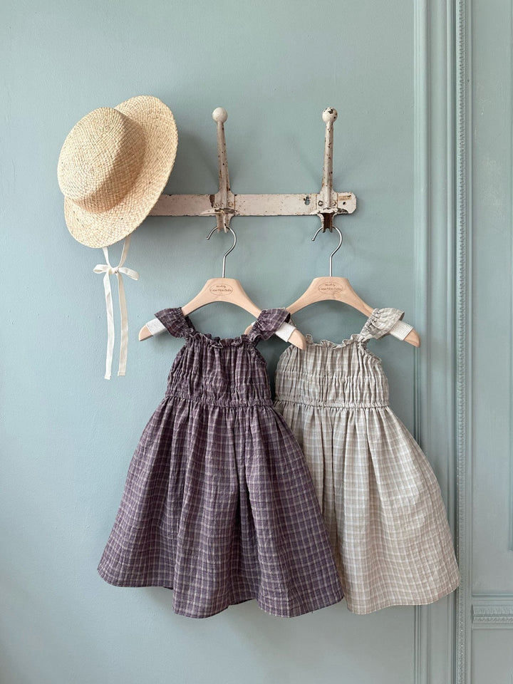 【予約】monbebe / Maple Check Dress