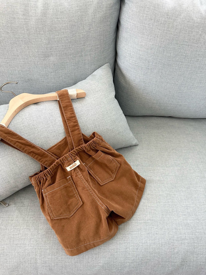 【予約】monbebe / Royal Corduroy Suspender Pants