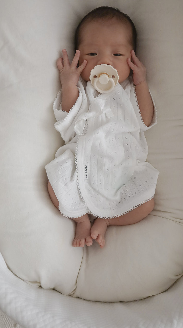 【即納】bébé / 【半袖】Savon Organic underwear (短肌着ype)