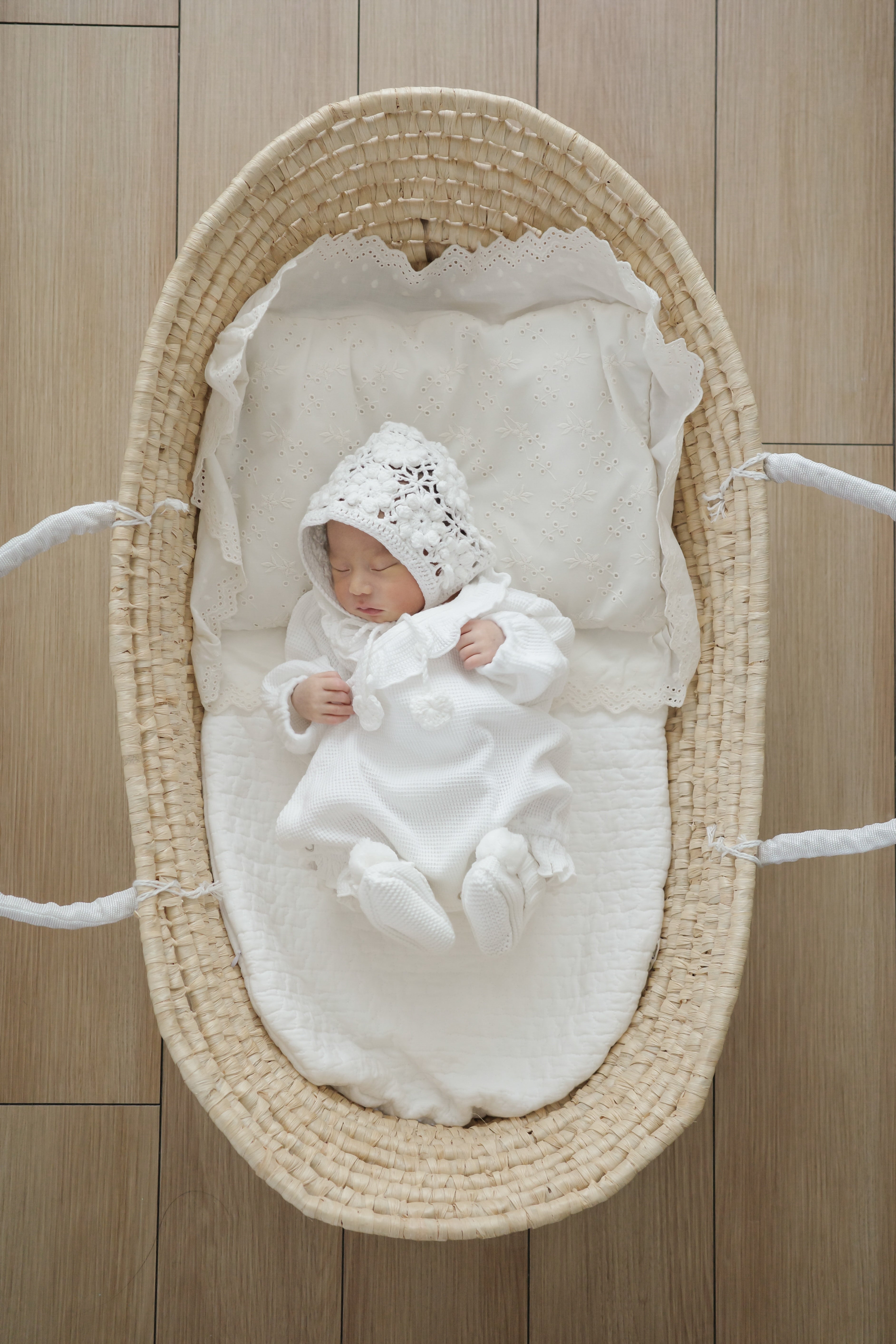 ciel de bébé ホワイトロンパース ボンネット ciel de bébé