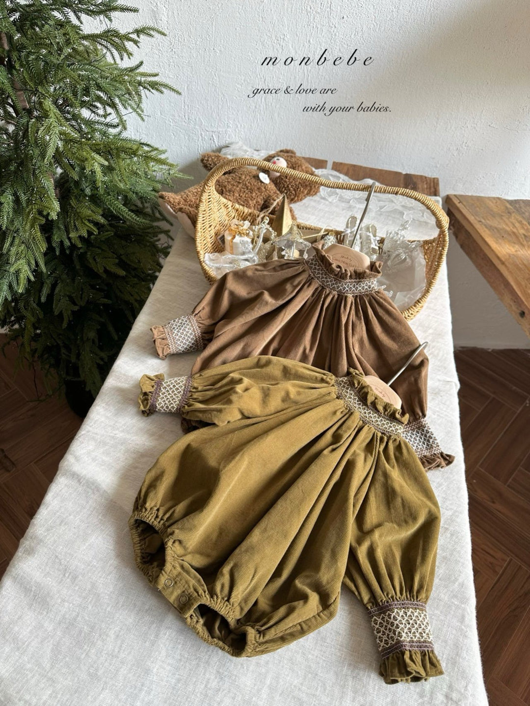 【新作:10/27以降発送】 monbebe / Charlotte smock suit