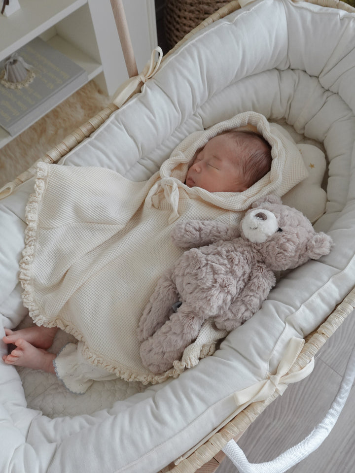 【11/17 再入荷】 monbebe / waffle frill poncho