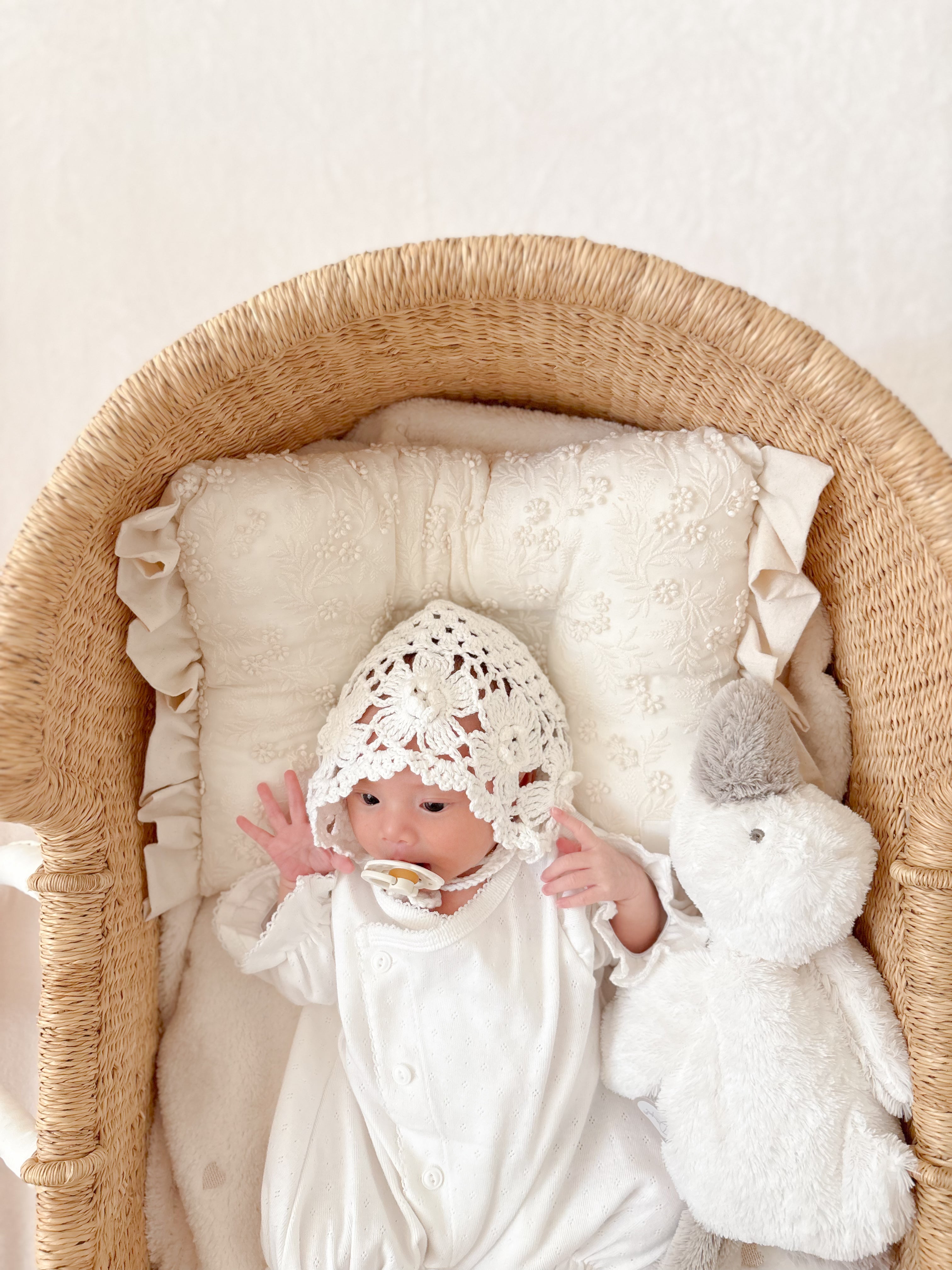 即納】monbebe / Mary Rose Handmade Bonnet – ciel de bébé