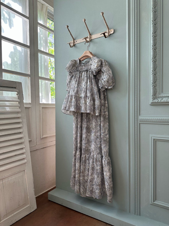 【予約】monbebe / Hazy Flower Dress