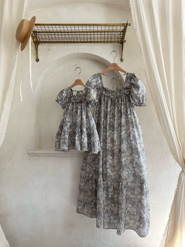 【予約】monbebe / Hazy Flower Dress