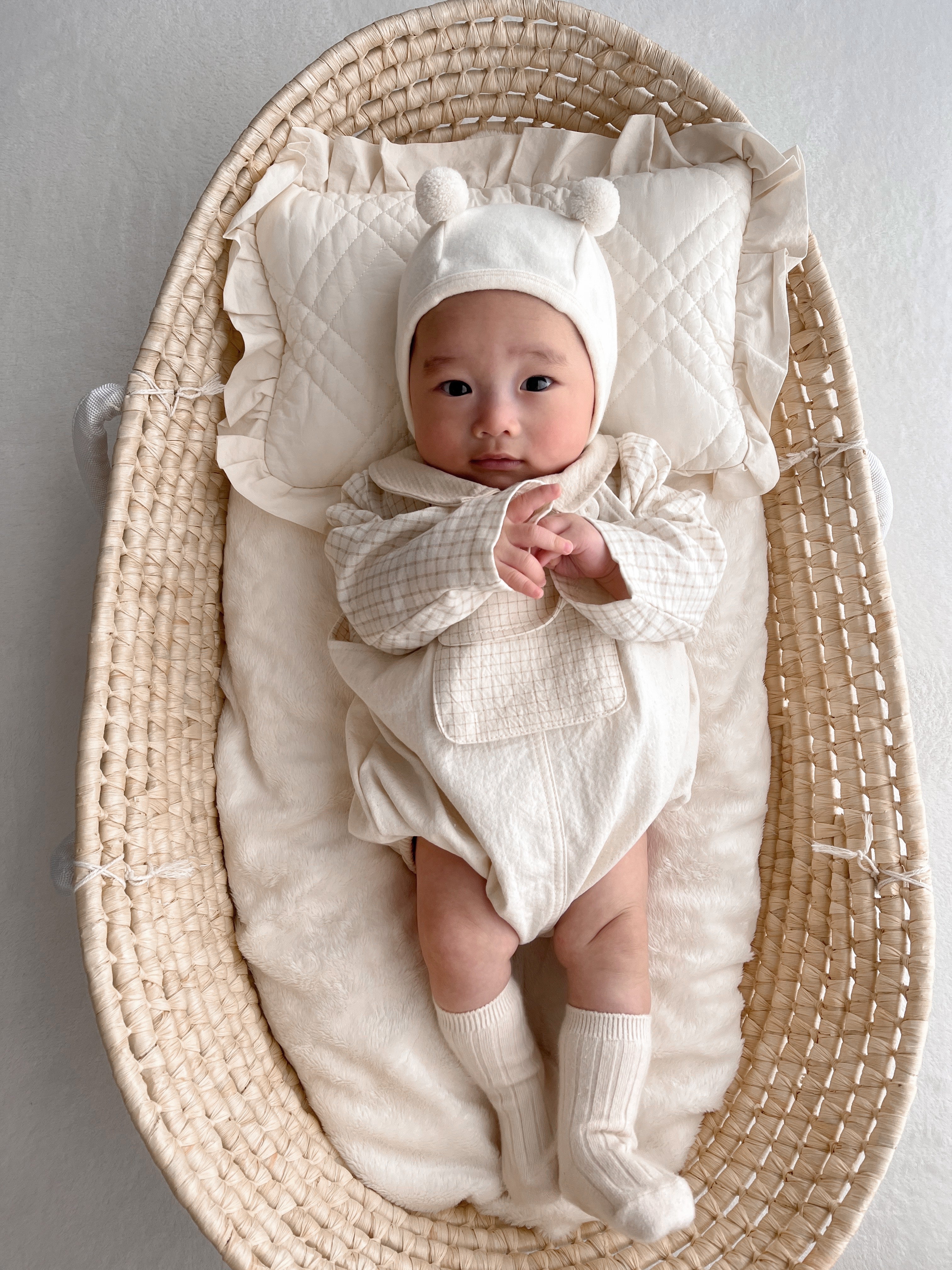 anggo / Sand overall suit – ciel de bébé