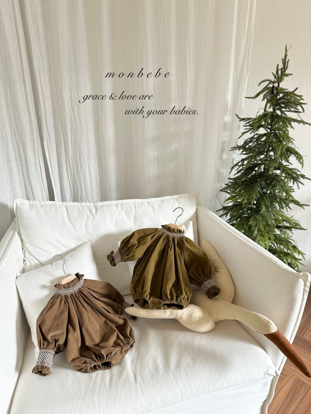 【新作:10/27以降発送】 monbebe / Charlotte smock suit