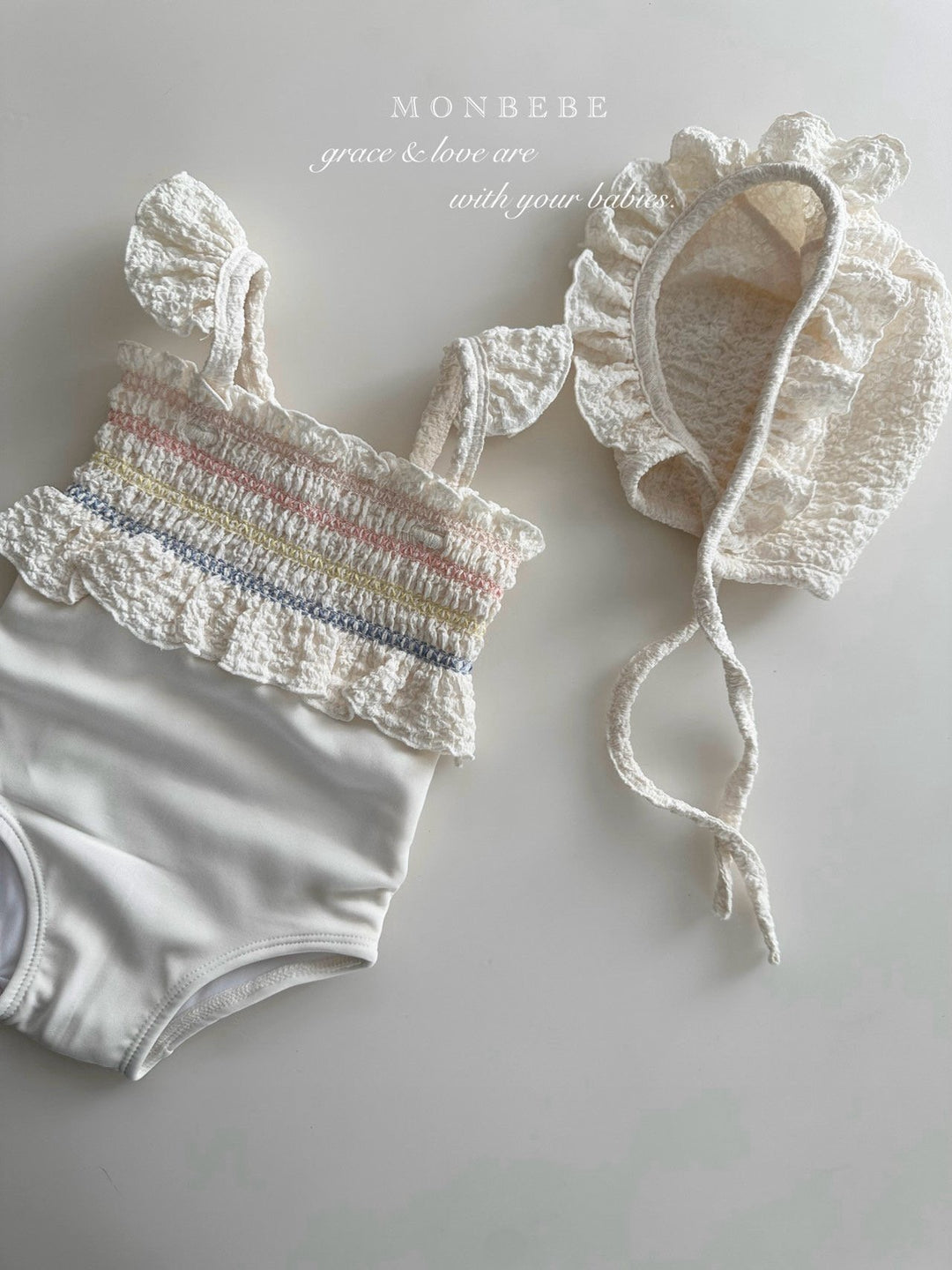【monbebe夏新作】monbebe / Sprinkle Swimwear (ボンネットセット)