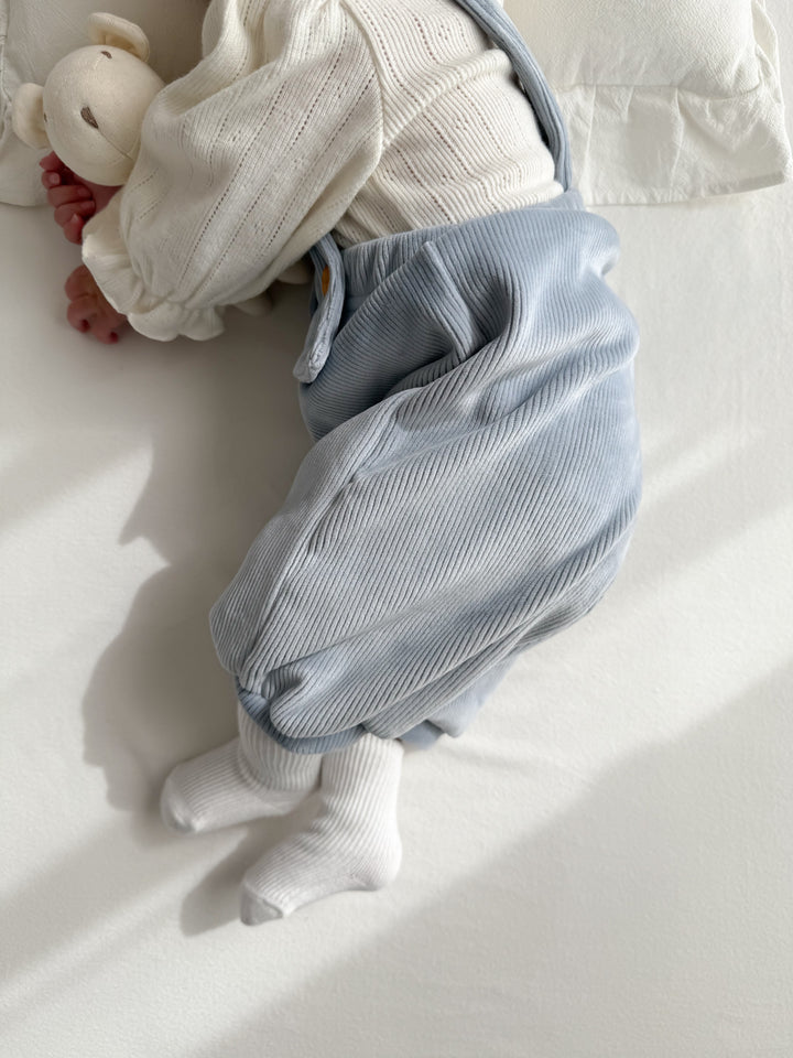 【新作11/17発売】 monbebe / Ribbed suspenders Pants