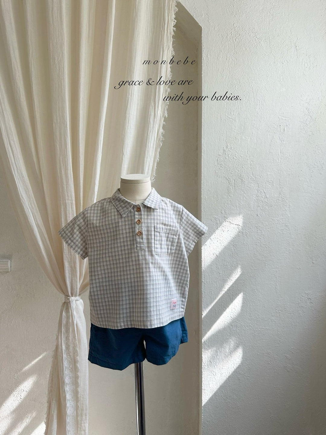 【予約】monbebe / Leo Check Shirt