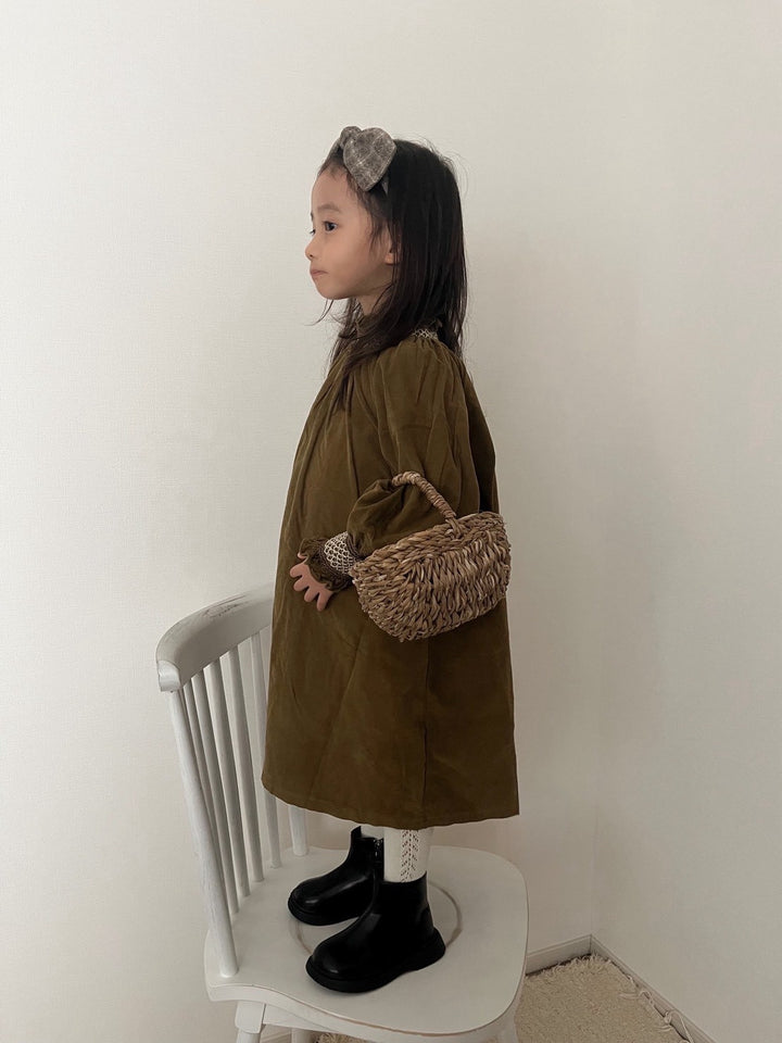 【新作:10/27以降発送】 monbebe / Charlotte smock dress