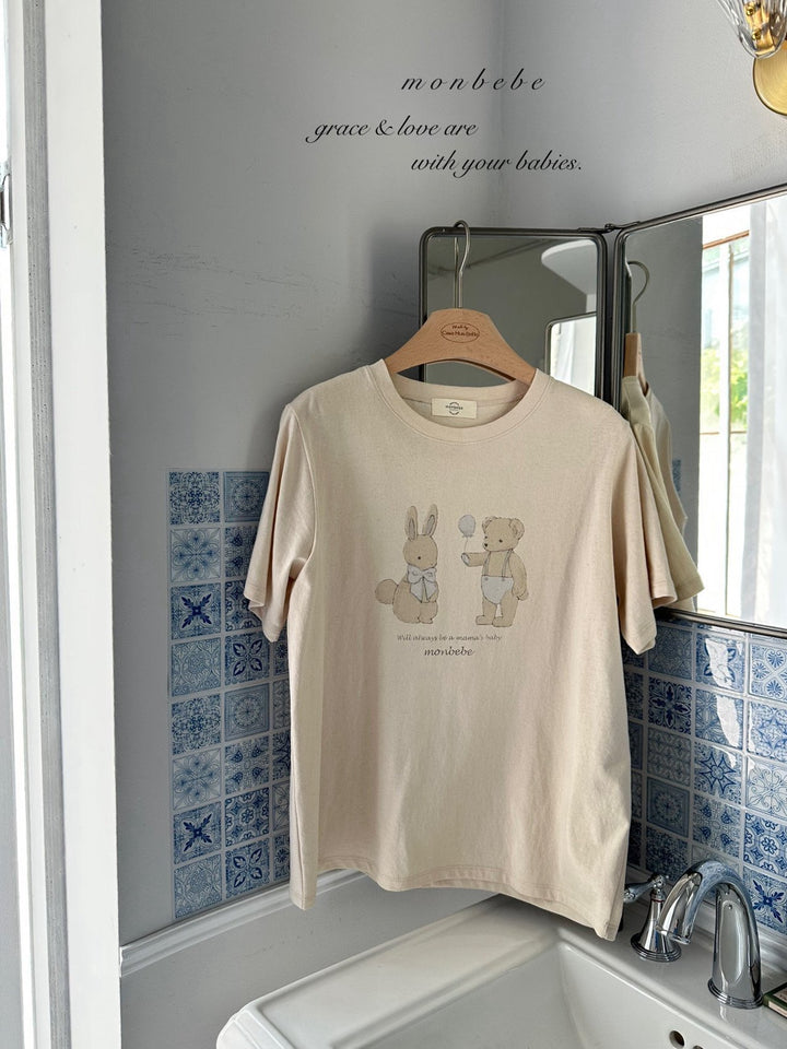 monbebe / (mom) Bunny teddy tee