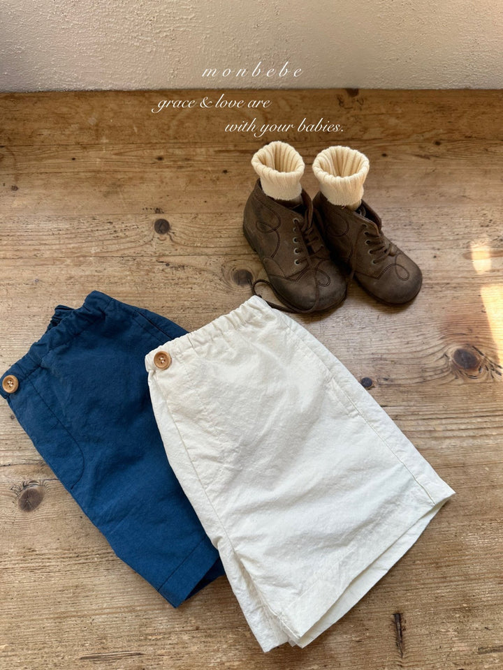 【予約】monbebe / Batik Cotton Shorts