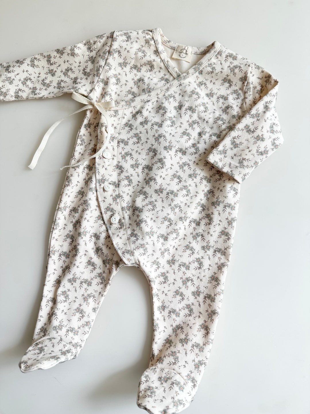 monbebe / Floral cozy suit set (suit+bonnet+bib)t  (petit pas marché)