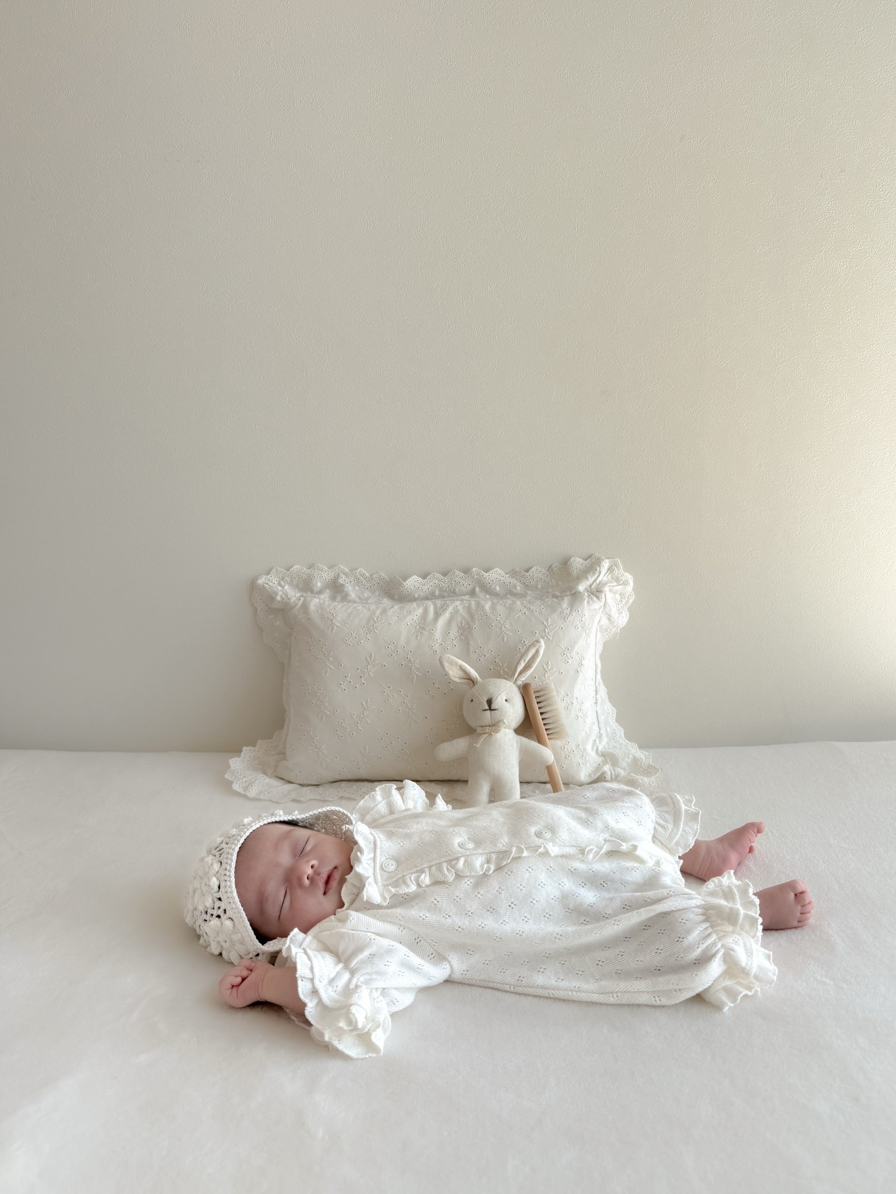 ciel de bebe whipped frill suit 退院着 即納】bébé / whipped frill suit – ciel de bébé
