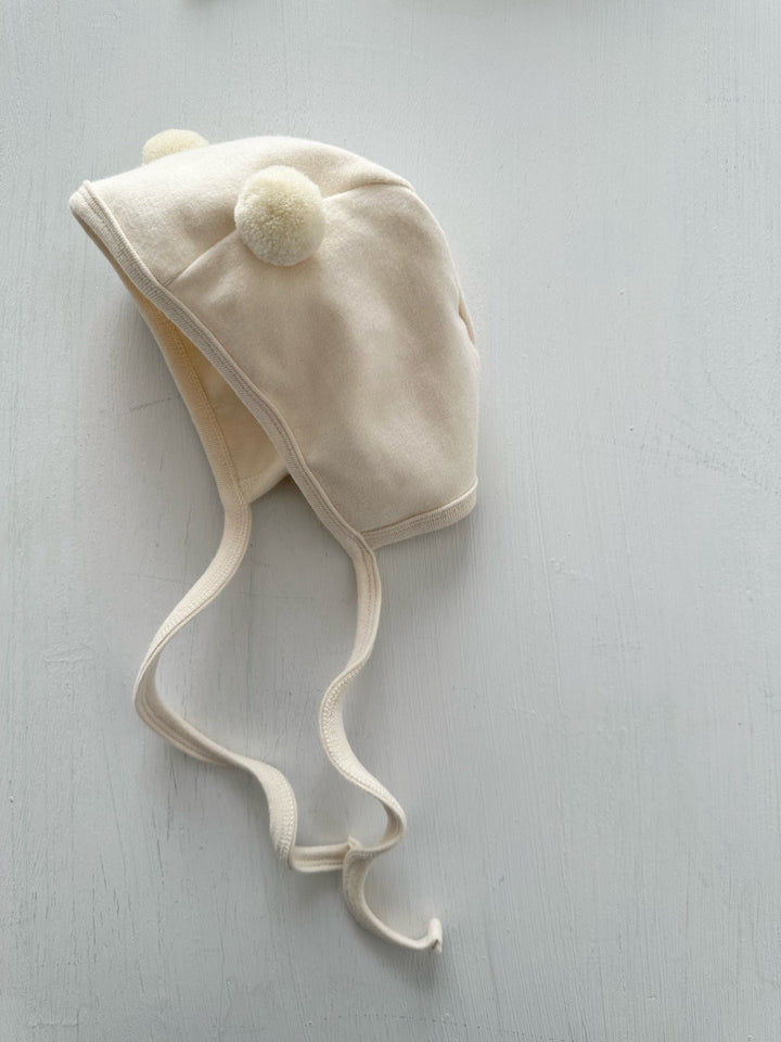 【11/28 アイボリー/クリーム販売開始】monbebe / Pompon bonnet