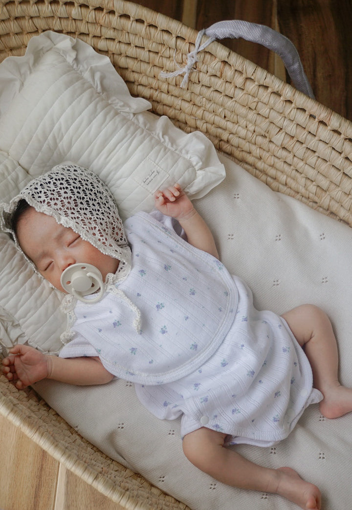 1gram  / Ribbed baby romper (bib set)