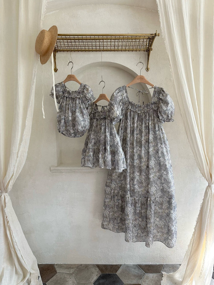 【予約】monbebe / Hazy Flower Dress