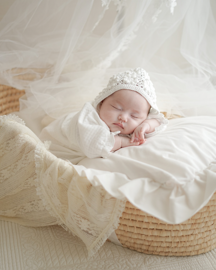 【即納】 bébé/ (長袖) Milky Organic Quilt Dressall