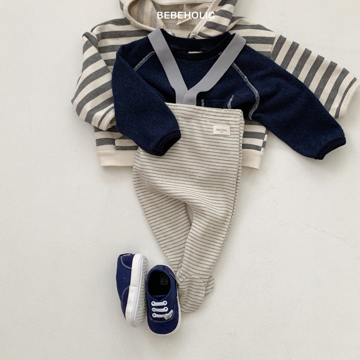 bebeholic / Broccoli striped hoodie